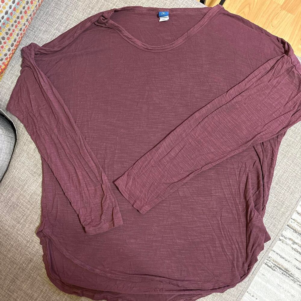 Old-navy Women's Burgundy and Purple Shirt